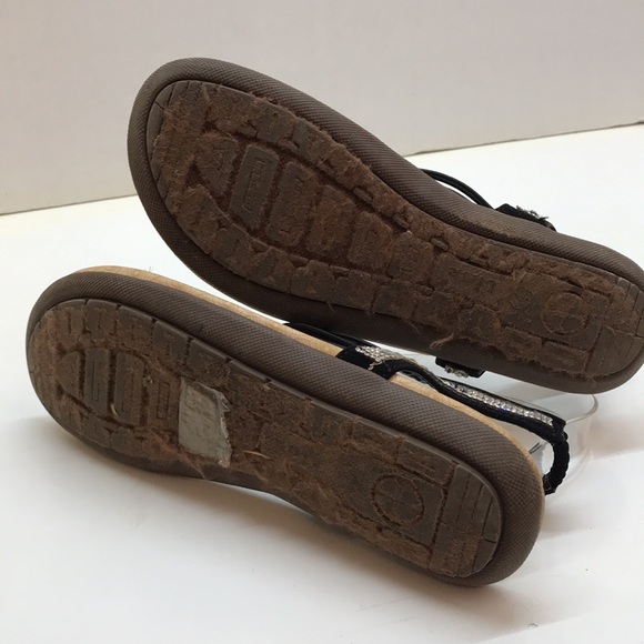 Link Black Sandals with Rhinestones Size 4 - Picture 9 of 11